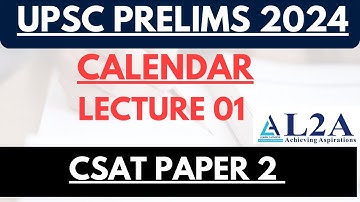 CSAT Reasoning for IAS Prelims | Calendar - Part 01 | UPSC Prelims 2024 |L2A #upsc2024 #csat #ias