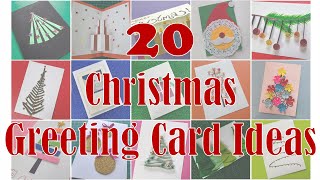 How to Make Christmas Greeting Card/ 20 Christmas Cards Handmade/ DIY Simple Christmas Card Making