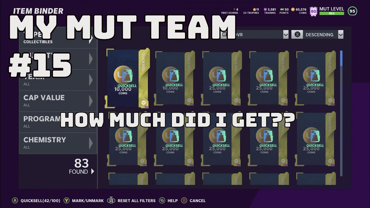 MY MUT TEAM #15/ I Got All These COINS From Three Game Modes