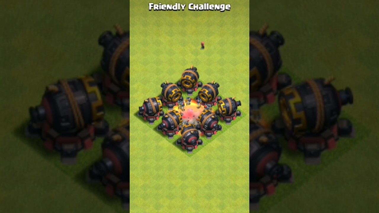 Skeleton Spell Vs Giant Cannon | Coc New Update 2.0 - Clash Of Clans 