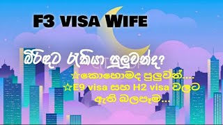 F3 visa බිරිඳට රැකියා පුලුවන්ද?