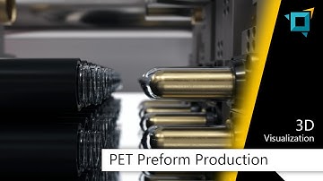 PET Preform Production - 3D Animation