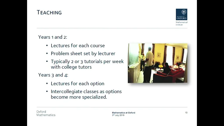Open Days 2019 Part 1: Introduction to Mathematics at Oxford