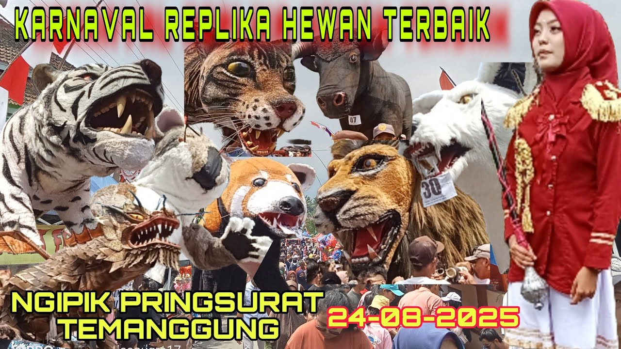 KARNAVAL REPLIKA HEWAN TERBAIK DESA NGIPIK,PRINGSURAT,TEMANGGUNG