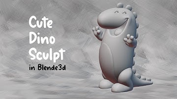Cute Dino Sculpt timelapse in Blender 3d