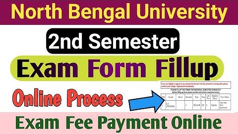 NBU| 2nd Sem Exam form online Process| Sem-ii exam fee Submission Step 2023