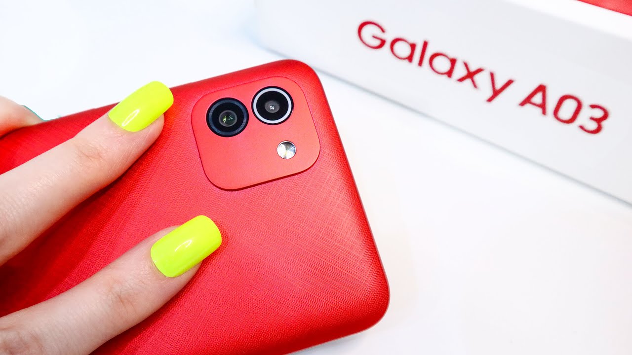 SAMSUNG GALAXY A03 RED - ASMR Unboxing - YouTube