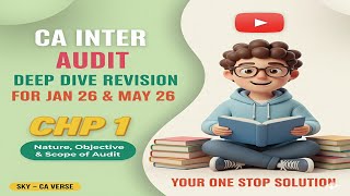 CA Inter AUDIT | Deep Dive | Ch 1: Nature, Objective & Scope of Audit | Jan & May 26 | Sky CA Verse
