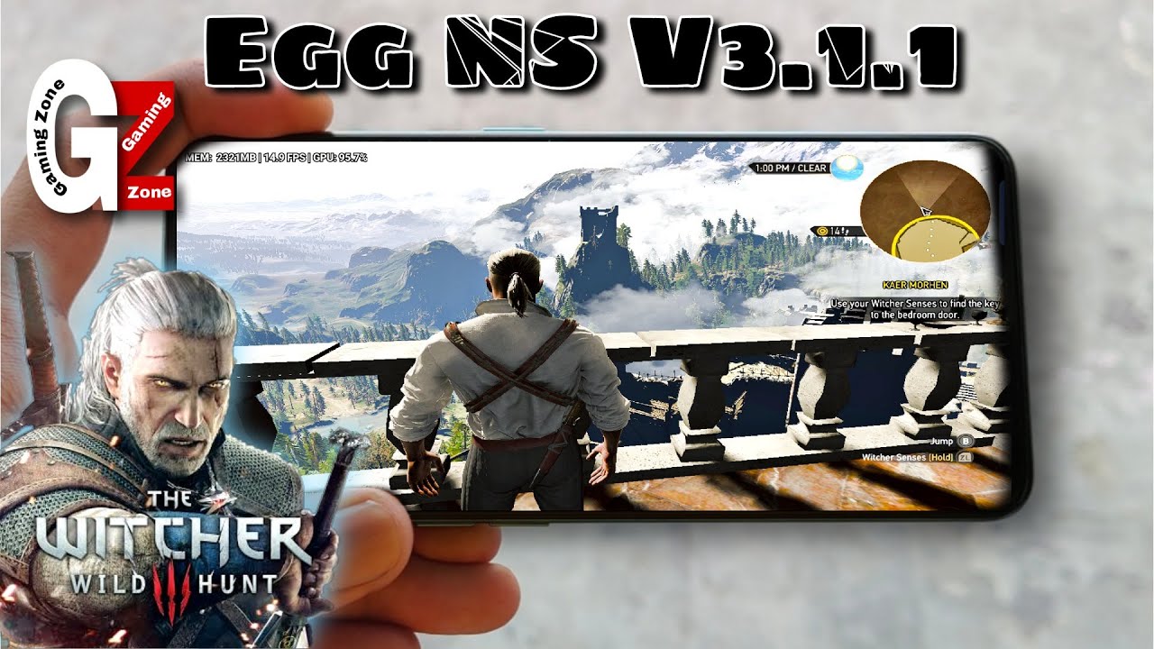 Witcher 3 Gameplay On Android | EGG NS v3.1.1😀 - YouTube
