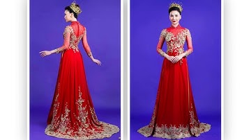 Những mẫu áo dài cưới mới nhất đẹp nhất hiện nay!