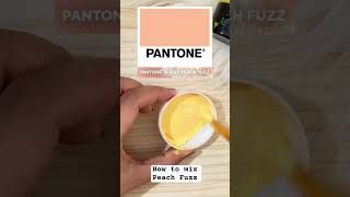 How to mix paint peach fuzz / 2024 Color of the year Peach Fuzz #shorts #painting  #colortrend