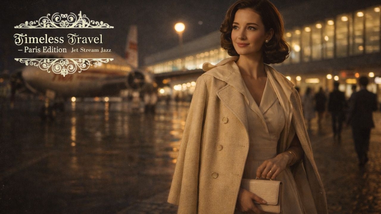 Timeless Journey Paris Edition｜Jet Stream Jazz Elegant Night Flight & Vintage First-Class Travel