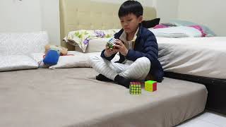 20150116嬰兒床關不住1歲3個月的小孩長大了， 20210129，6年之後想玩魔方3×3／魔方4×4／魔方5×5