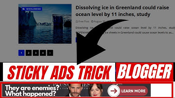 How to add Sticky Ads in Blogger Template Basic Guide for beginners|Blogger Tutorial #blogger