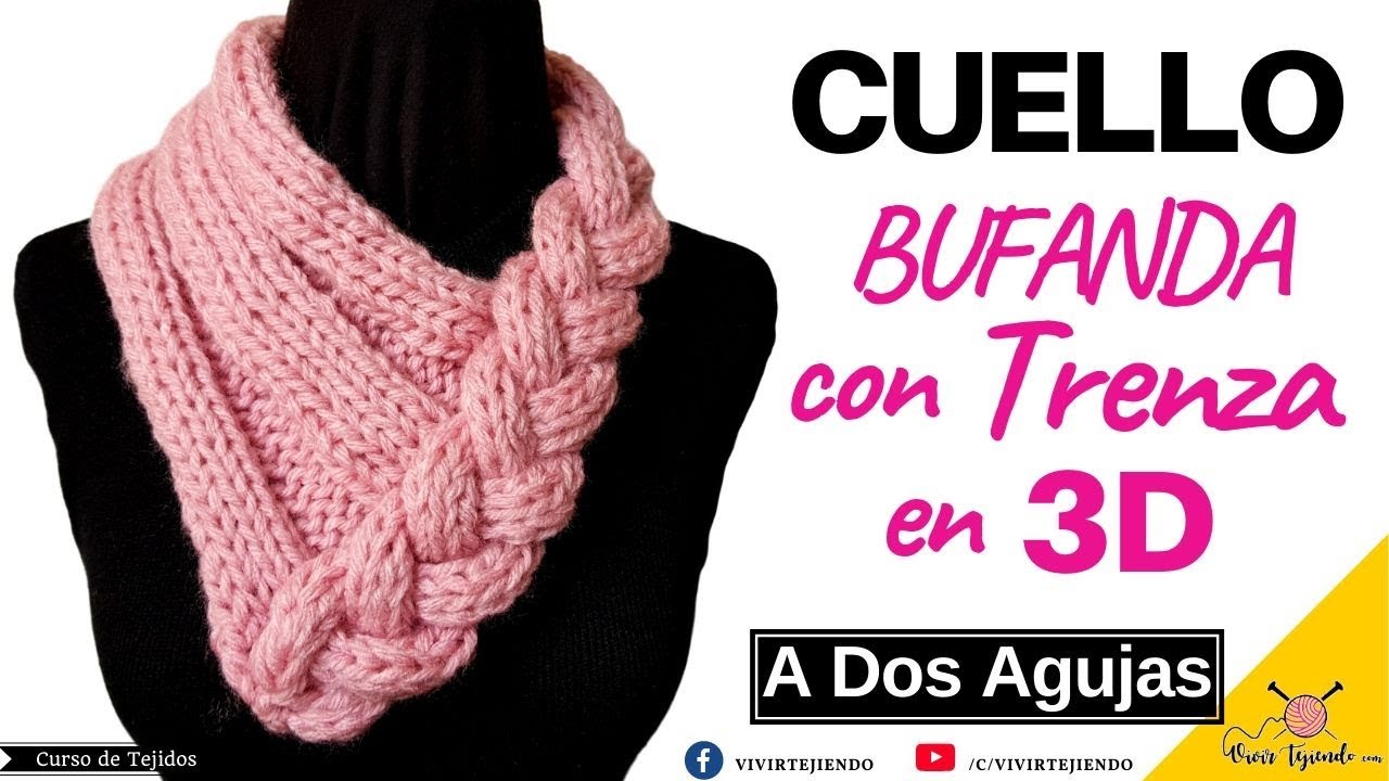 DIY bufanda con técnica dos agujas - Marina Creativa