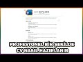 Profesyonel Bir Şekilde CV Nasıl Hazırlanır | öğrenci öğretmen çalışanlar için CV