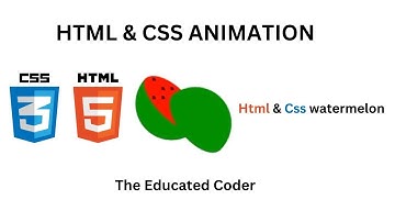 Make Watermelon using html and css || Full CSS Animation || For beginners