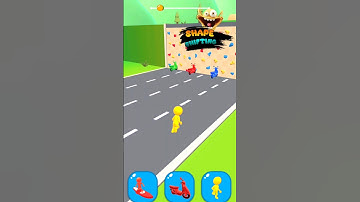 🔥Shape-Shifting  game 🛵 walkthrough all level 105⚡️funny race 🏁 #shorts #gameplay #shapeshifting
