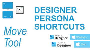 Affinity designer Move Tool PERSONA SHORTCUTS