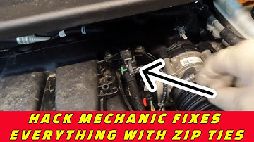 HACK MECHANIC BROKE THE TAB ON THIS CONNECTOR & CLAIMED THEY FIXED IT CORRECTLY WITH ZIP TIES