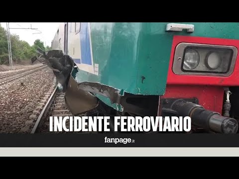Cuneo, Treno regionale deraglia per una gru sui binari
