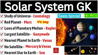 Solar System GK | Solar System important Questions | Solar System related in English | For ssc cgl