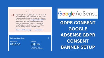 GDPR Consent | Google AdSense GDPR Consent Banner Setup 2023