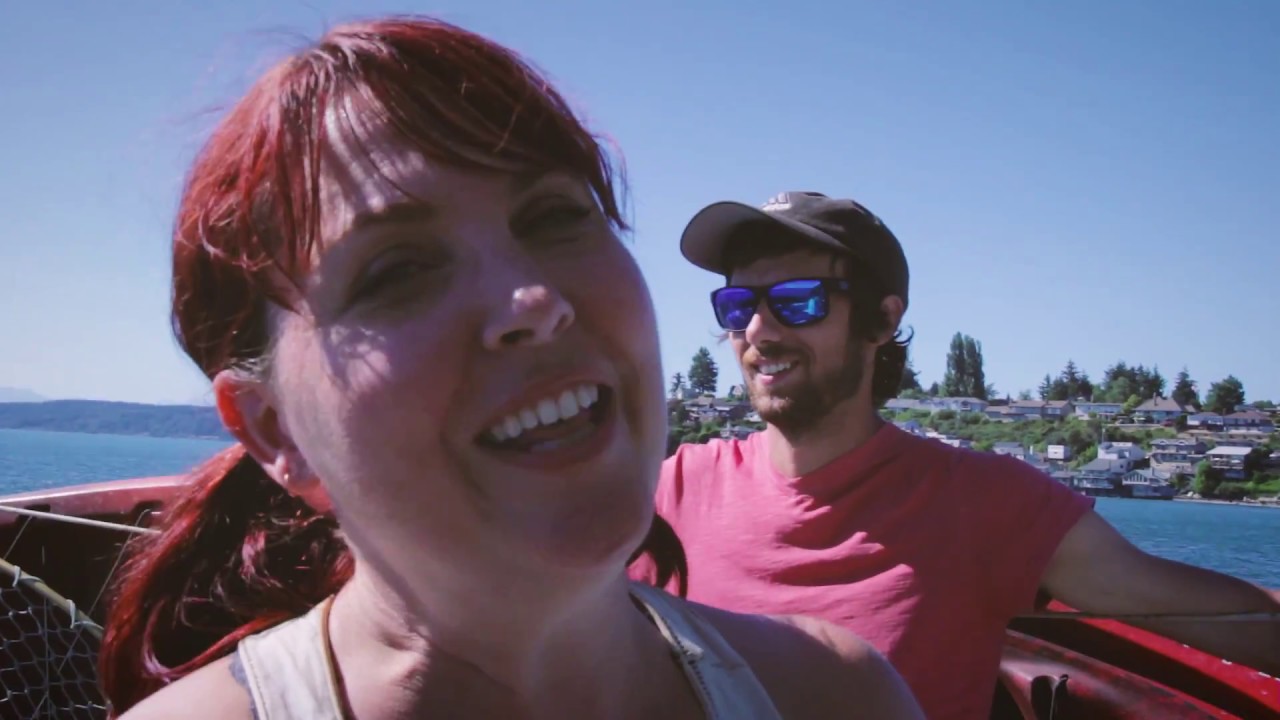 Pigtails on Deck - A girl on my boat for a day sail around Tacoma!