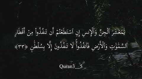 سورة الرحمن كاملة مكتوبة بصوت القارئ إدريس أبكر 🌹