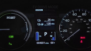 MITSUBISHI OUTLANDER PHEV: Drive Modes, Displays EV
