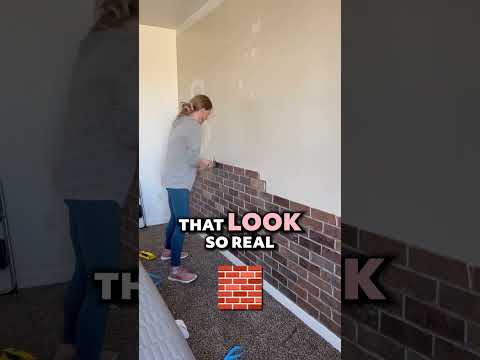 DIY Indoor Faux Brick Accent Wall