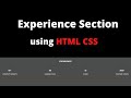 How to Make Experience Section Using HTML CSS in Hindi | VSClass Online | Portfolio Website #4