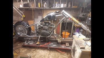 Homemade Triumph Chopper - Frame Build - Rear Engine mounts - Part 3
