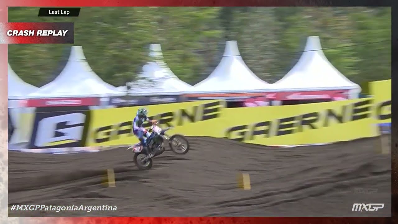 Benistant crash MX2 race 1 MXGP of Patagonia-Argentina 2023 #MXGP # Motocross