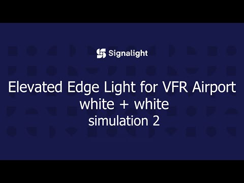 Runway Elevated Edge Light for VFR Airport Lighting Systems Simulation - white + white