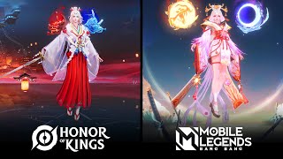 Mobile Legends VS Honor of Kings : Skins Animation Comparison