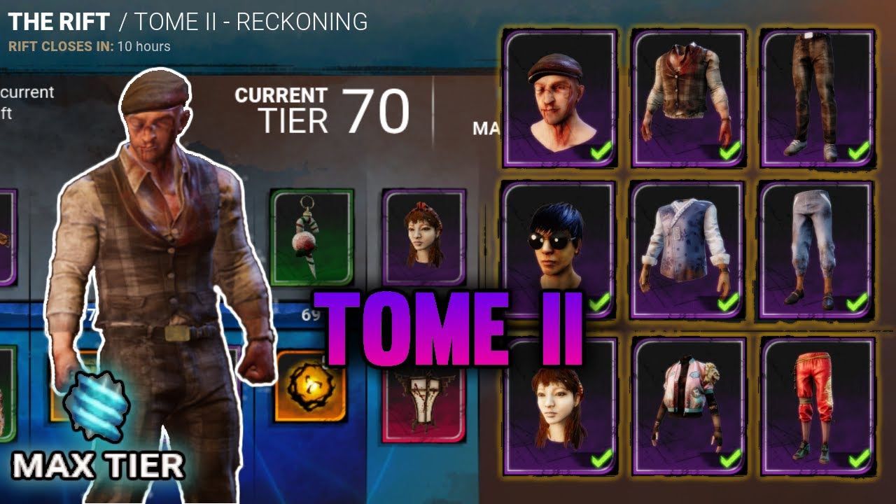 Dead By Daylight Tome 2 Rift Rewards Survivor Skins Youtube