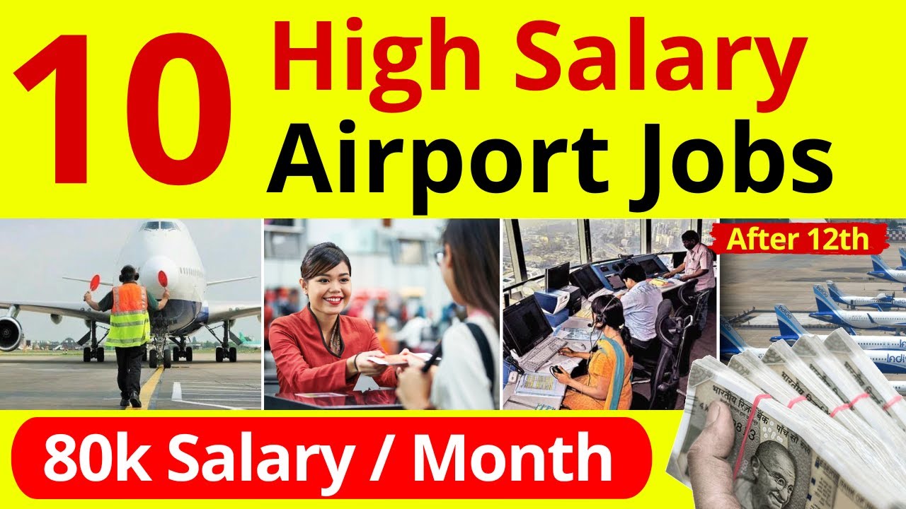 Top 10 High Salary Airport Jobs for Freshers || Indigo Jobs After 12th
