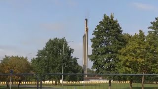 The demolition of the "Soviet Liberator" monument in Riga, Latvia.