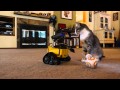 WALL-E meets BB-8... and a cat.