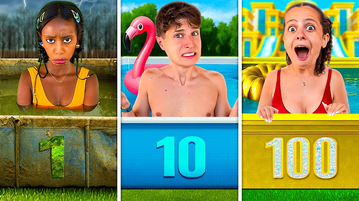 LET'S SURVIVE IN THE GIANT POOL vs. REGULAR vs. SMALL POOL WITH ALL OUR FRIENDS!💧