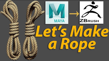 Modeling a Rope Bundle with Maya and zbrush