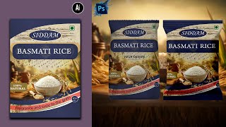 Creative and Simple Rice Packaging Design #advertising #photoshop design #illustrator design