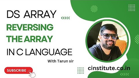 Reverse Array in Data Structures Using C | C Programming Tutorial