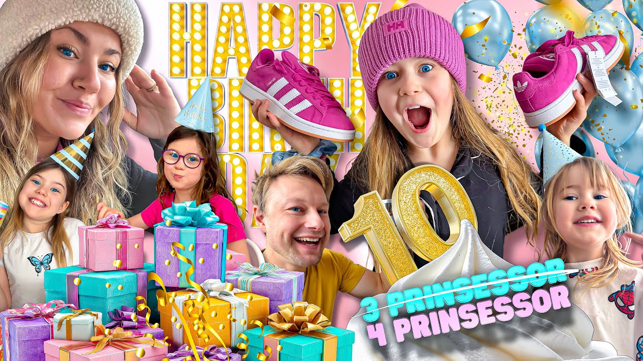 Neah Fyller 10ÅR🥳🤸🏽‍♀️ Födelsedag, presenter och restaurang mys 🎁🎂💖🎈 -3prinsessor VLOGG 