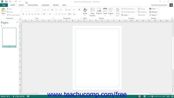 Publisher 2013 Tutorial Keyboard Shorcuts Microsoft Training Lesson 1.12