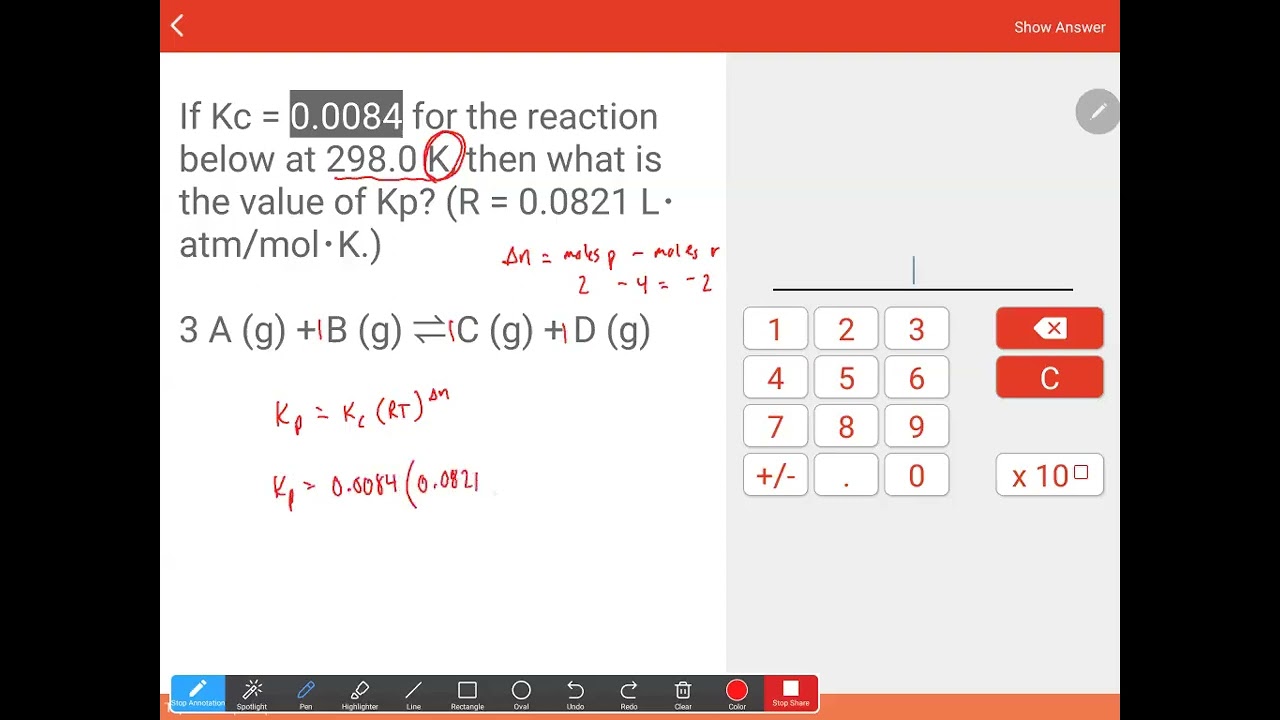 Kc to Kp Conversions in Equilibrium Reactions