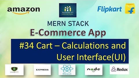 #34 Cart UI and Calculation | Mern Stack Tutorials(Hindi/Urdu)