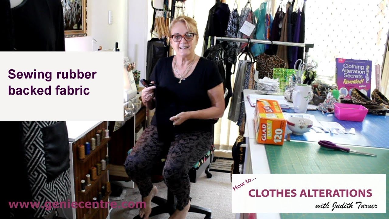 Sewing rubber back fabric YouTube