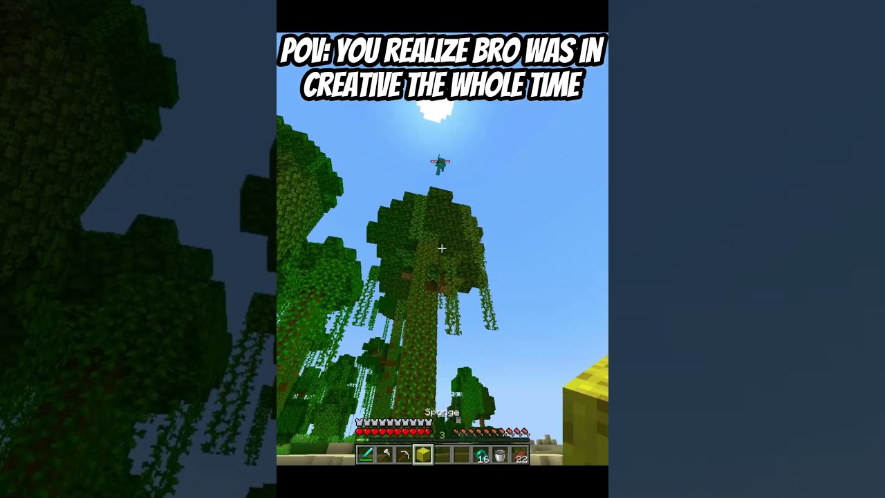 When You Realize Bro Was In Creative The Whole Time Minecraft Shorts Minecraftshorts Gaming